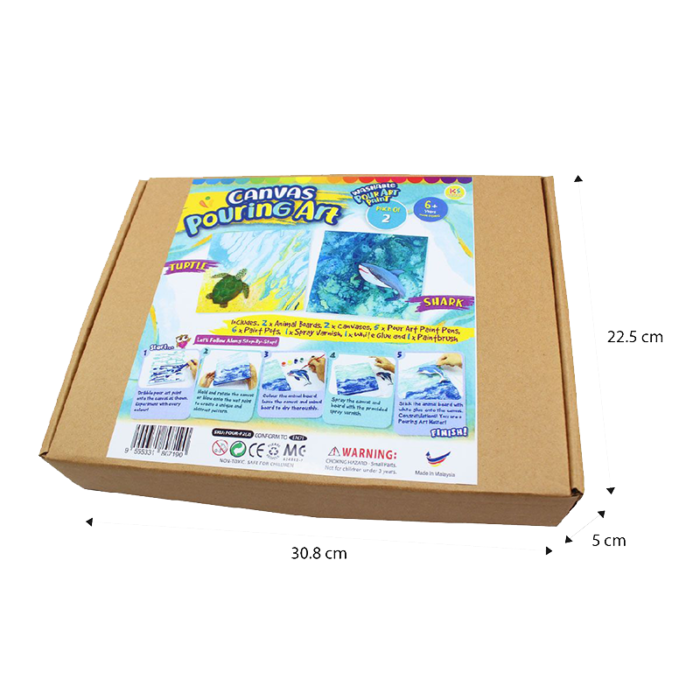 Canvas Pouring Art Box Set - Turtle And Shark - Image 5